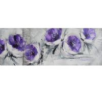 handpainted UACA6057 Blue Flower Oil Paintings