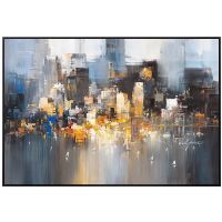 handpainted CAFA5159 abstract citysca modern framed artwork