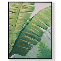 handpainted Banana leaves paintings art CAFA5055 modern framed art paintings for wall decor