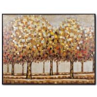 Wholesale Abstract Forest Wall Art Paintings CAFA5135 Gold Leaf Wall Art Paintings