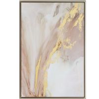 Modern Oil Paintings CAFA5051A Abstract Golden Framed Wall Art