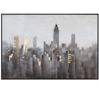 Wholesale 100% Hanpainted Modern Gold Foil Cityscape Oil Paintings CAFA5158 Abstract framed wall art Decoration