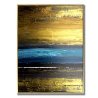 Wholesale Modern Gold Leaf Wall Art Paintings CAFA5141 Abstract Canvas Wall Art Paintings With Gold Framed