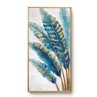 WHolesale Modern Gold Foil Leaves Wall Art Paintings CAFA5164 Abstract Framed Art Paintings