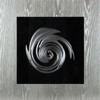 Wholesale Wood Carving 3D Shadow Box Abstract Silver Framed Artwork Wall Decor